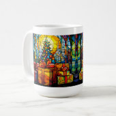 Buntglas Weihnachten Kaffeetasse (Vorderseite Links)
