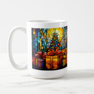 Buntglas Weihnachten Kaffeetasse