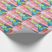 Buntglas-Weihnachtsbaum Geschenkpapier (Ecke)