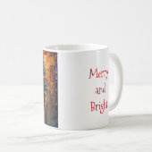 Buntglas-Weihnachtskranz Fröhlich & Hell Kaffeetasse (VorderseiteRechts)