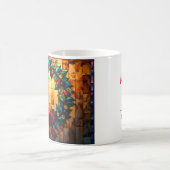Buntglas-Weihnachtskranz Fröhlich & Hell Kaffeetasse (Mittel)