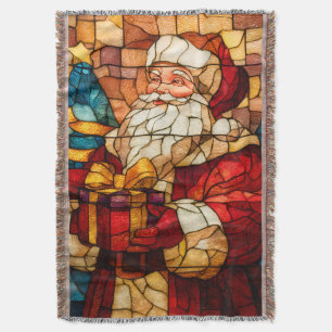 Buntglas-Weihnachtsmann Decke