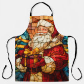 Buntglas-Weihnachtsmann Schürze (Vorderseite)