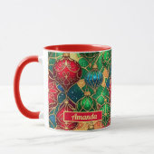 Buntglas-Weihnachtsschmuck Tasse (Links)