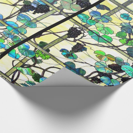 Buntglas-Weinstock-Packpapier Geschenkpapier (Ecke)