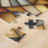Buntglas-Wellen-Puzzle Puzzle (Seite)