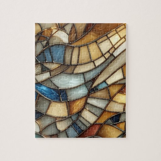 Buntglas-Wellen-Puzzle Puzzle (Vertikal)