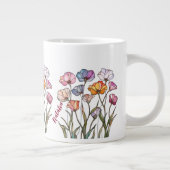 Buntglas-Wildblume Jumbo-Tasse (Rechts)