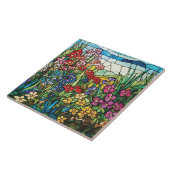Buntglas-Wildblumengarten-Dekorationskachel Fliese (Seite)