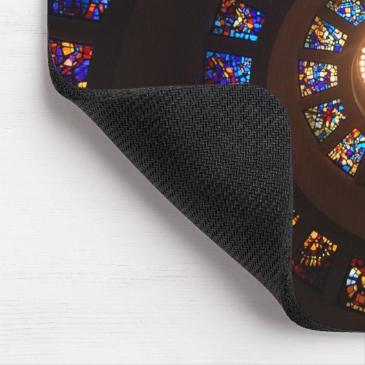 Buntglas winden sich Fenster Mousepad (Ecke)