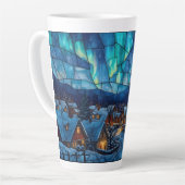 Buntglas-Winterdorf Milchtasse (Linke Ecke)