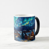 Buntglas-Winterdorf Verwandlungstasse (VorderseiteRechts)