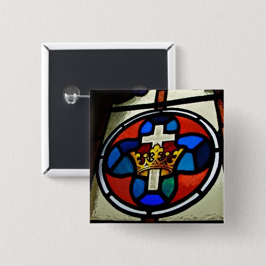 Buntglasdetail Button (Vorne & Hinten)