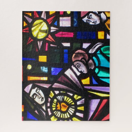 Buntglasdetails Puzzle (Vertikal)