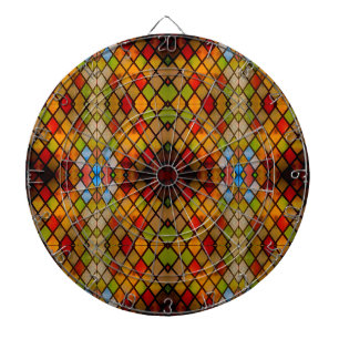 Buntglasfenster-Diamantmuster Dartscheibe