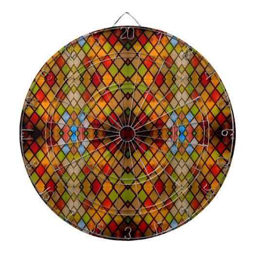 Buntglasfenster-Diamantmuster Dartscheibe (vorne)