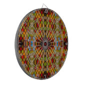 Buntglasfenster-Diamantmuster Dartscheibe (Vorderseite Links)