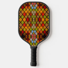 Buntglasfenster-Diamantmuster Pickleball Schläger