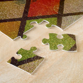 Buntglasfenster-Diamantmuster  Puzzle (Seite)