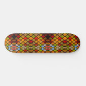 Buntglasfenster-Diamantmuster  Skateboard (Horizontal)