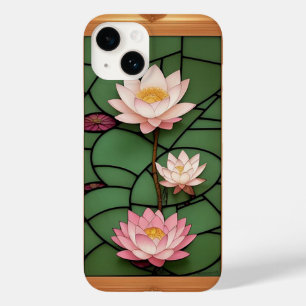 Buntglasfenster mit blühender Lotusblume Case-Mate iPhone 14 Hülle