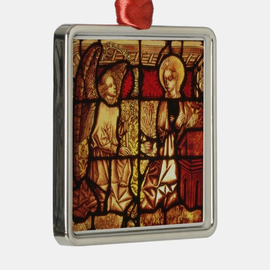 Buntglasfenster, welches die Ankündigung, G Silbernes Ornament (Rechts)