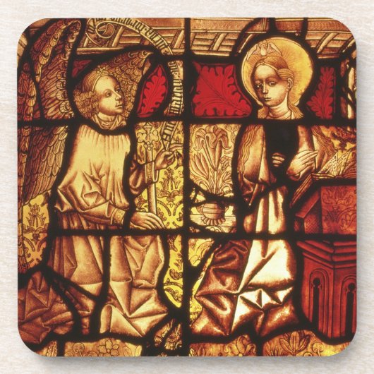 Buntglasfenster, welches die Ankündigung, G Untersetzer (Vorderseite)