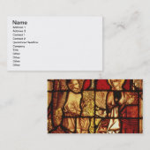 Buntglasfenster, welches die Ankündigung, G Visitenkarte (Vorne/Hinten)