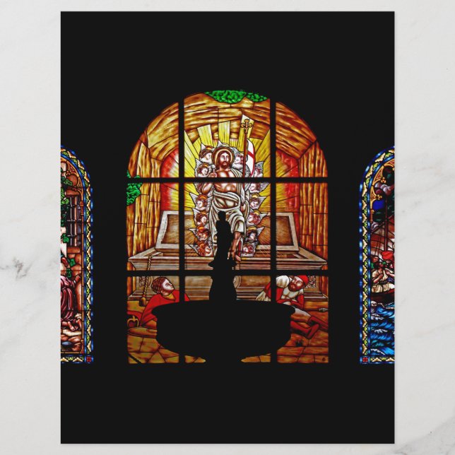 Buntglasjesus (Vorderseite)