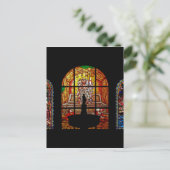 Buntglasjesus Postkarte (Stehend Vorderseite)