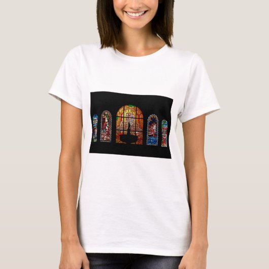Buntglasjesus T-Shirt (Vorderseite)