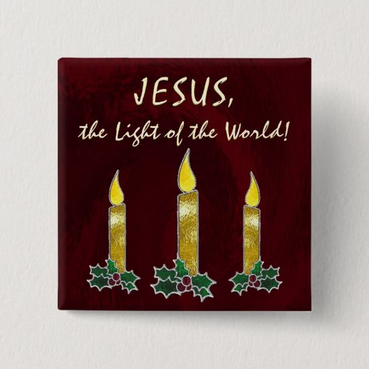 Buntglaskerzen Button (Vorderseite)