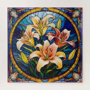 Buntglaslilien Puzzle
