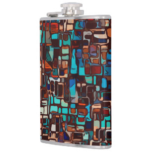 Buntglasmosaik abstrakt flachmann