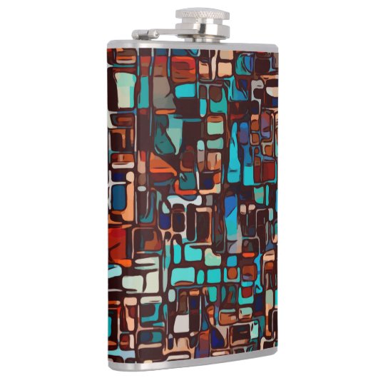 Buntglasmosaik abstrakt flachmann (Rechts)