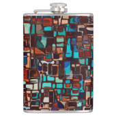 Buntglasmosaik abstrakt flachmann (Vorderseite)