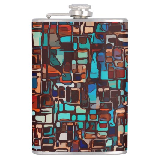 Buntglasmosaik abstrakt flachmann (Vorderseite)