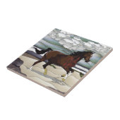 Buntglaspferd Fliese (Seite)