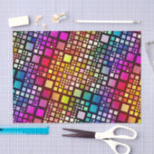 Buntglasplätze - lebhafter Regenbogen: Seidenpapier (Handwerk)