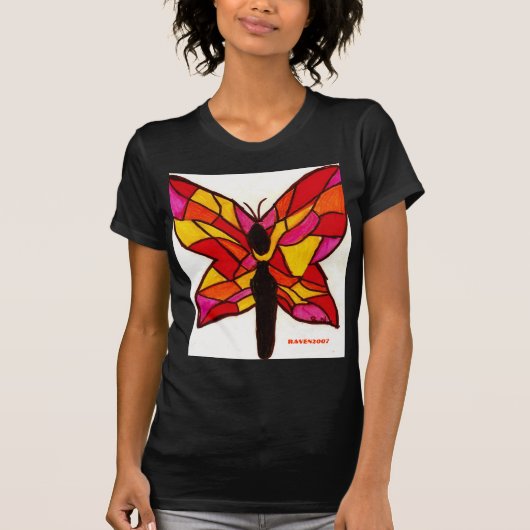 Buntglasschmetterling T-Shirt (Vorderseite)