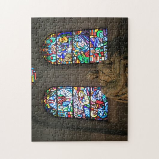 Buntglasstatue Puzzle (Vertikal)