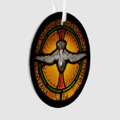 Buntglastaube Ornament (Vorderseite)