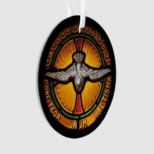 Buntglastaube Ornament (Vorderseite)