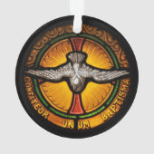 Buntglastaube Ornament (Rückseite)