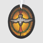 Buntglastaube Ornament (Vorderseite)