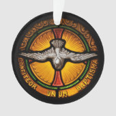 Buntglastaube Ornament (Vorderseite)