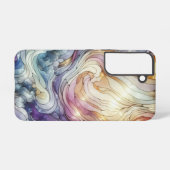 Buntglaswelle Samsung Galaxy Hülle (Rückseite (Horizontal))