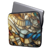 Buntglaswellen Laptopschutzhülle (Vorderseite Links)