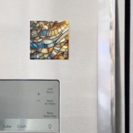 Buntglaswellen Magnet
