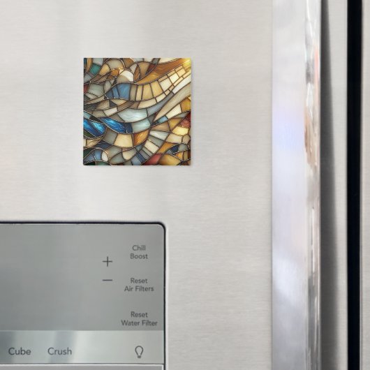 Buntglaswellen Magnet (In Situ (Kühlschrank))